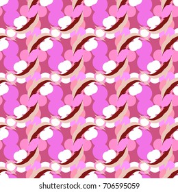 Seamless texture with a flock of dolphins under water, illustration for background