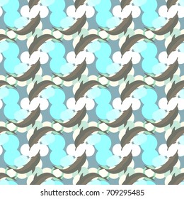 Seamless texture with a flock of dolphins under water, illustration for background