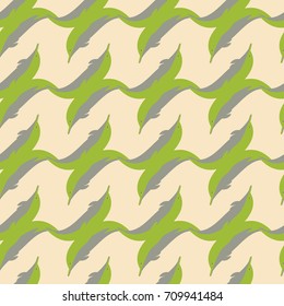 Seamless texture with a flock of dolphins under water, illustration for background