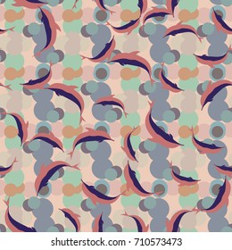 Seamless texture with a flock of dolphins under water, illustration for background