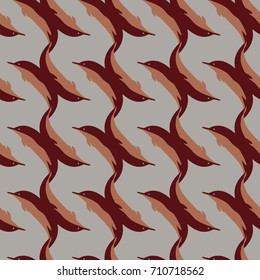 Seamless texture with a flock of dolphins under water, illustration for background