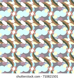 Seamless texture with a flock of dolphins under water, illustration for background