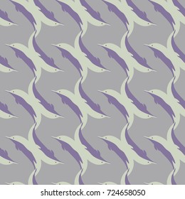 Seamless texture with a flock of dolphins under water, illustration for background