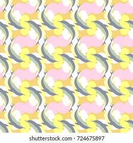 Seamless texture with a flock of dolphins under water, illustration for background