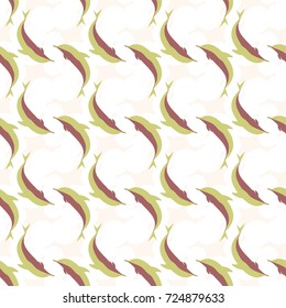 Seamless texture with a flock of dolphins under water, illustration for background