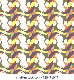 Seamless texture with a flock of dolphins under water, illustration for background