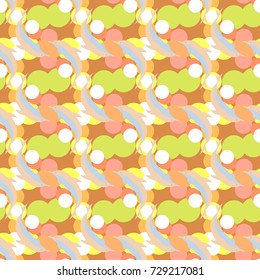 Seamless texture with a flock of dolphins under water, illustration for background