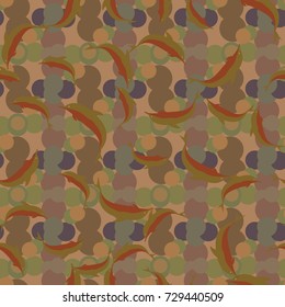 Seamless texture with a flock of dolphins under water, illustration for background