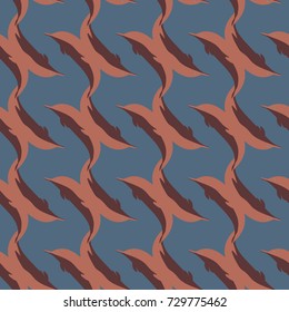 Seamless texture with a flock of dolphins under water, illustration for background