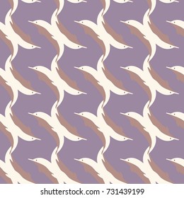 Seamless texture with a flock of dolphins under water, illustration for background