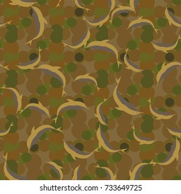 Seamless texture with a flock of dolphins under water, illustration for background