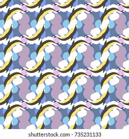 Seamless texture with a flock of dolphins under water, illustration for background