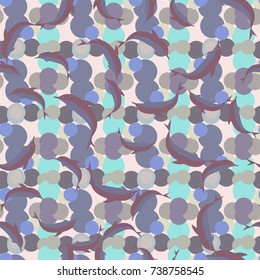 Seamless texture with a flock of dolphins under water, illustration for background