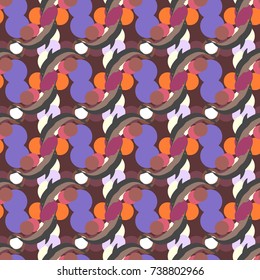 Seamless texture with a flock of dolphins under water, illustration for background