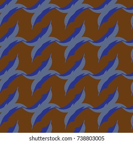Seamless texture with a flock of dolphins under water, illustration for background