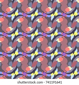 Seamless texture with a flock of dolphins under water, illustration for background