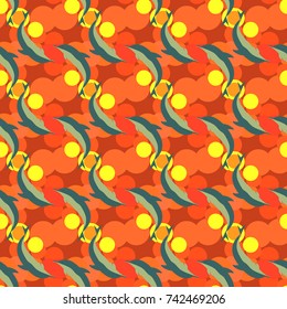 Seamless texture with a flock of dolphins under water, illustration for background