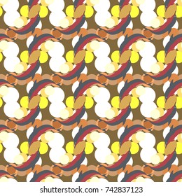 Seamless texture with a flock of dolphins under water, illustration for background