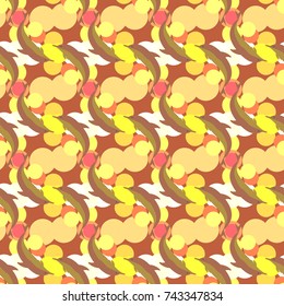 Seamless texture with a flock of dolphins under water, illustration for background