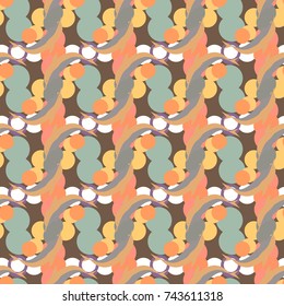 Seamless texture with a flock of dolphins under water, illustration for background
