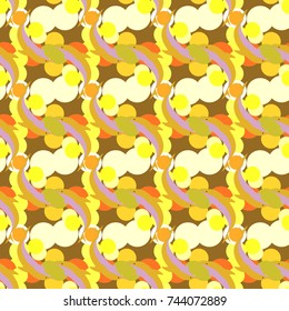 Seamless texture with a flock of dolphins under water, illustration for background