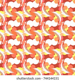 Seamless texture with a flock of dolphins under water, illustration for background