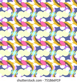 Seamless texture with a flock of dolphins under water, illustration for background