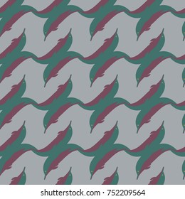 Seamless texture with a flock of dolphins under water, illustration for background