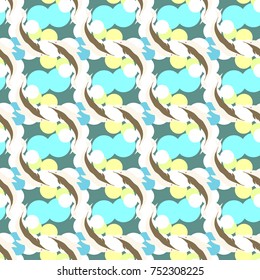 Seamless texture with a flock of dolphins under water, illustration for background