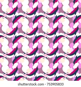 Seamless texture with a flock of dolphins under water, illustration for background