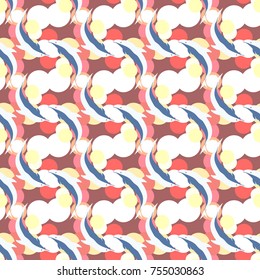 Seamless texture with a flock of dolphins under water, illustration for background