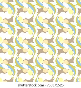 Seamless texture with a flock of dolphins under water, illustration for background