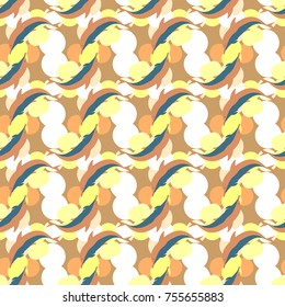 Seamless texture with a flock of dolphins under water, illustration for background