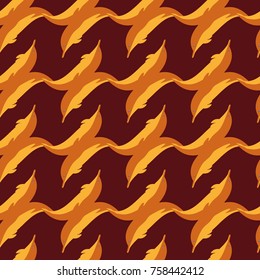 Seamless texture with a flock of dolphins under water, illustration for background