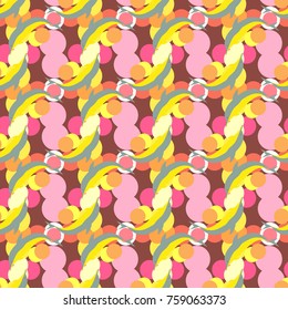 Seamless texture with a flock of dolphins under water, illustration for background