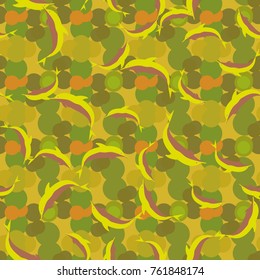 Seamless texture with a flock of dolphins under water, illustration for background