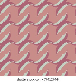 Seamless texture with a flock of dolphins under water, illustration for background