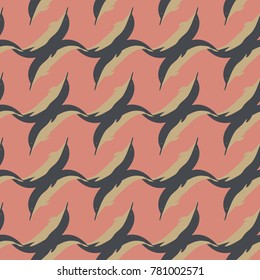 Seamless texture with a flock of dolphins under water, illustration for background