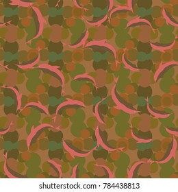 Seamless texture with a flock of dolphins under water, illustration for background