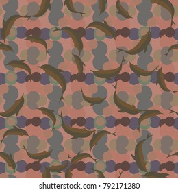 Seamless texture with a flock of dolphins under water, illustration for background