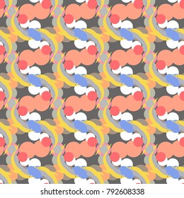 Seamless texture with a flock of dolphins under water, illustration for background