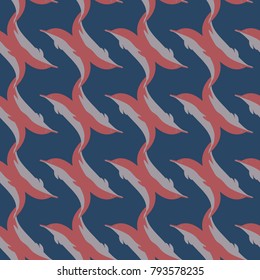 Seamless texture with a flock of dolphins under water, illustration for background