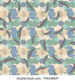 Seamless texture with a flock of dolphins under water, illustration for background