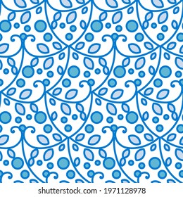 Seamless texture with floral arabic ornament. Vector vintage pattern. Oriental design for textile and cloth