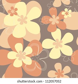 Seamless texture. Floral background in pastel colors