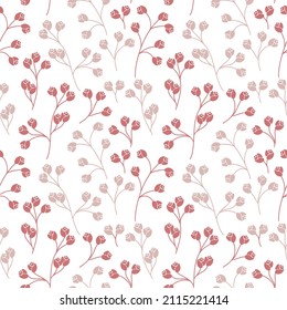 Seamless texture with floral background, pattern from flowers, botanical composition, wallpaper