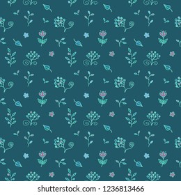 seamless texture with floral background, vector pattern from flowers, wallpaper