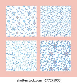 seamless texture with floral background, vector pattern, wallpaper