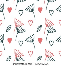 Seamless texture with floral background, wallpaper 
