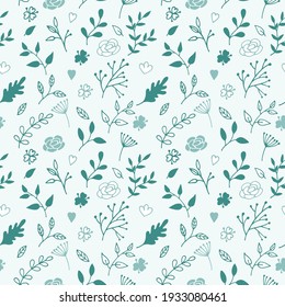 Seamless texture with floral background, wallpaper  